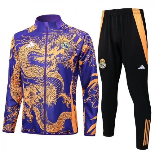 Real Madrid Dragon Purple Version Ensemble Vestes d'Entraînement 2024-25 Real Madrid Dragon Purple Version Ensemble Vestes d'Entraînement 2024-25